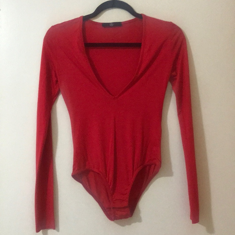 ❌S O L D ❌MISSGUIDED Red Body Suit - Picture 1 of 5